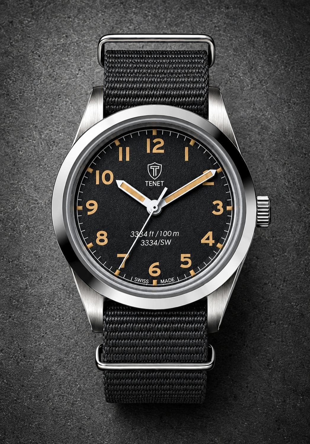TENET 3334/SW on black NATO strap