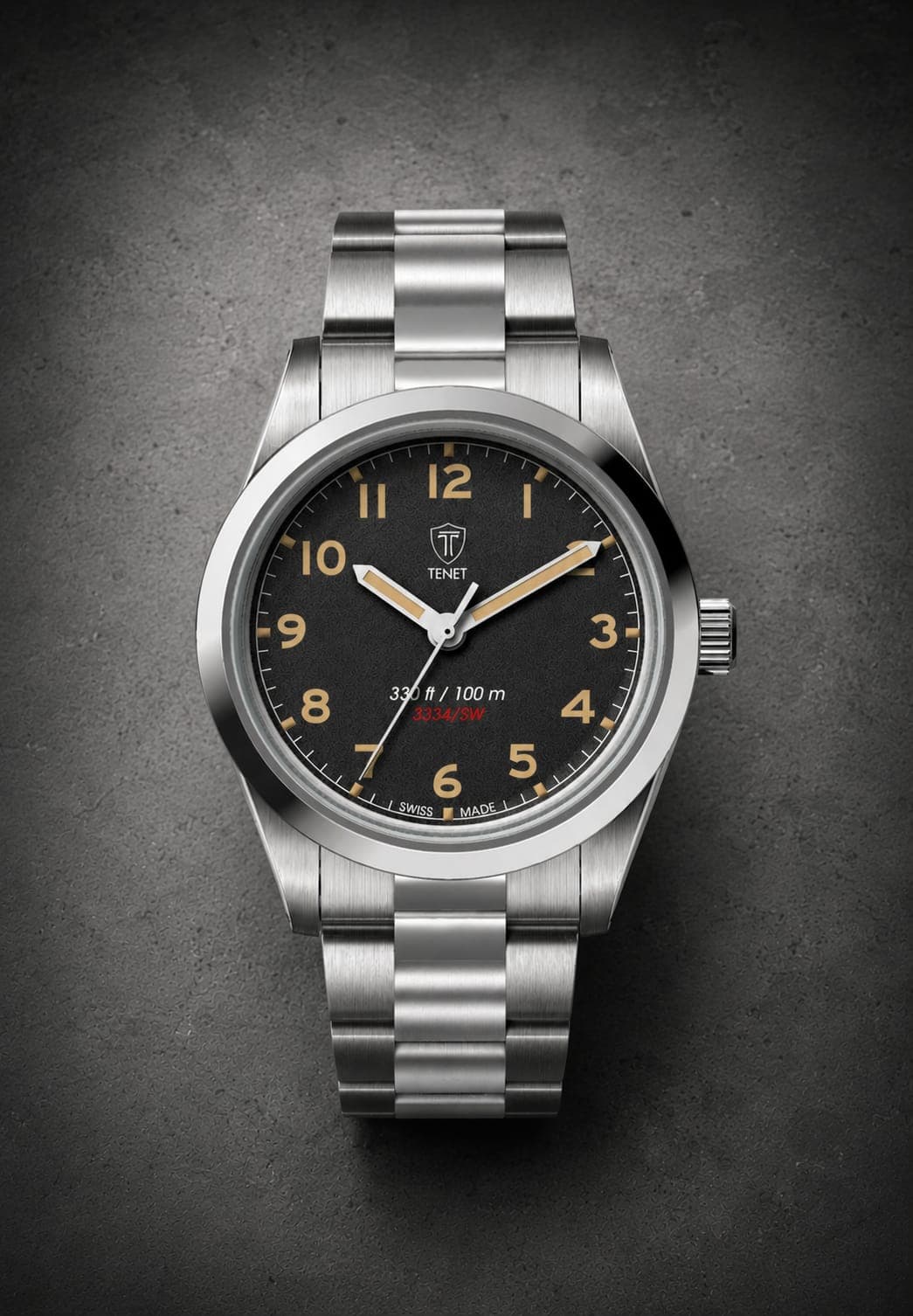TENET 3334/SW Supervisor's Watch on stainless steel bracelet